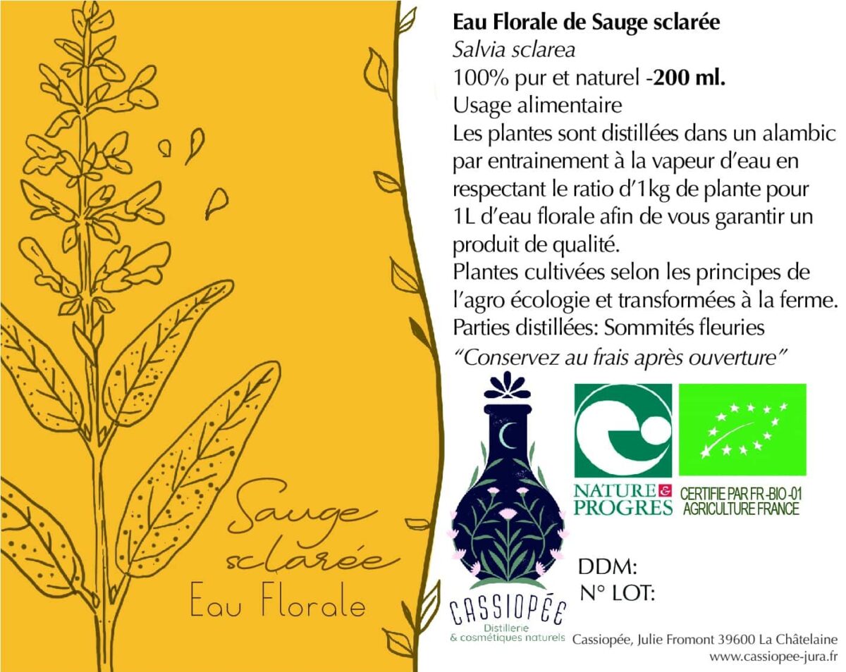 Eau florale de sauge sclarée