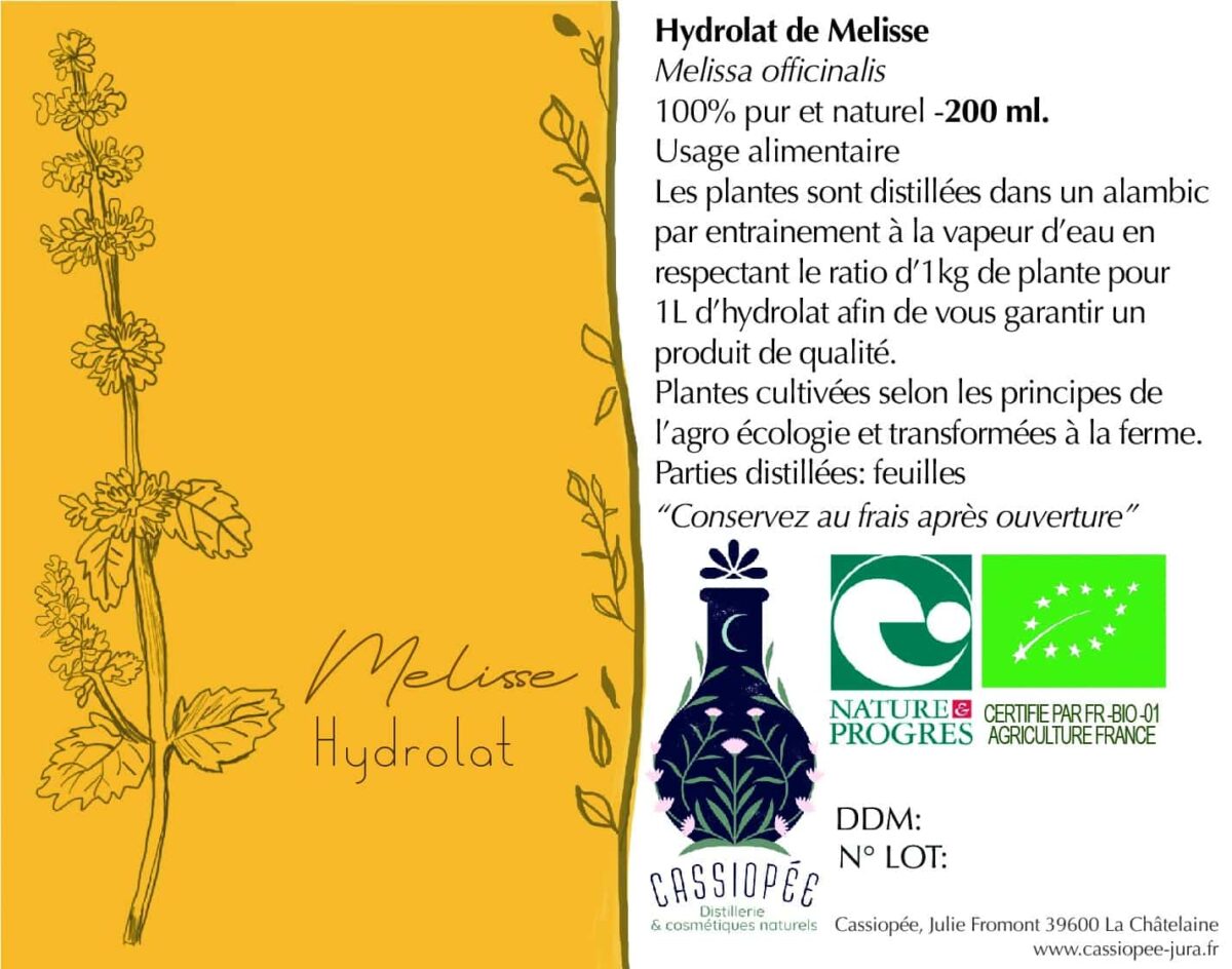 Hydrolat de mélisse