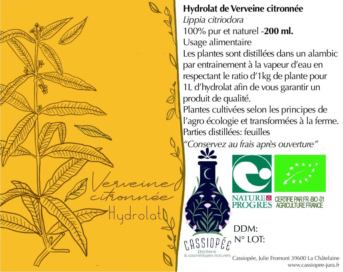 Hydrolat de verveine citronnée