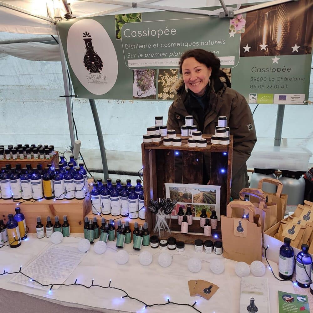 Marche de noel stand de la ferme Cassiopee - Cassiopée Jura